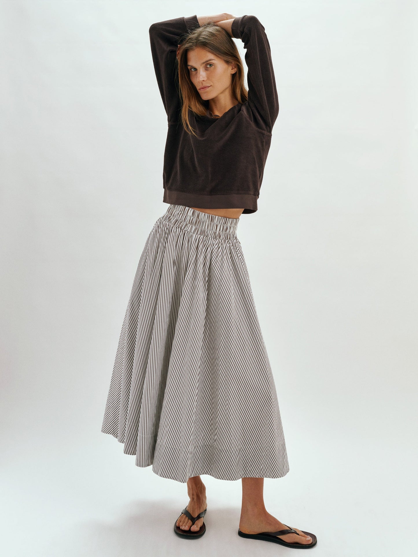 KYRIA TRUFFLE STRIPE SKIRT