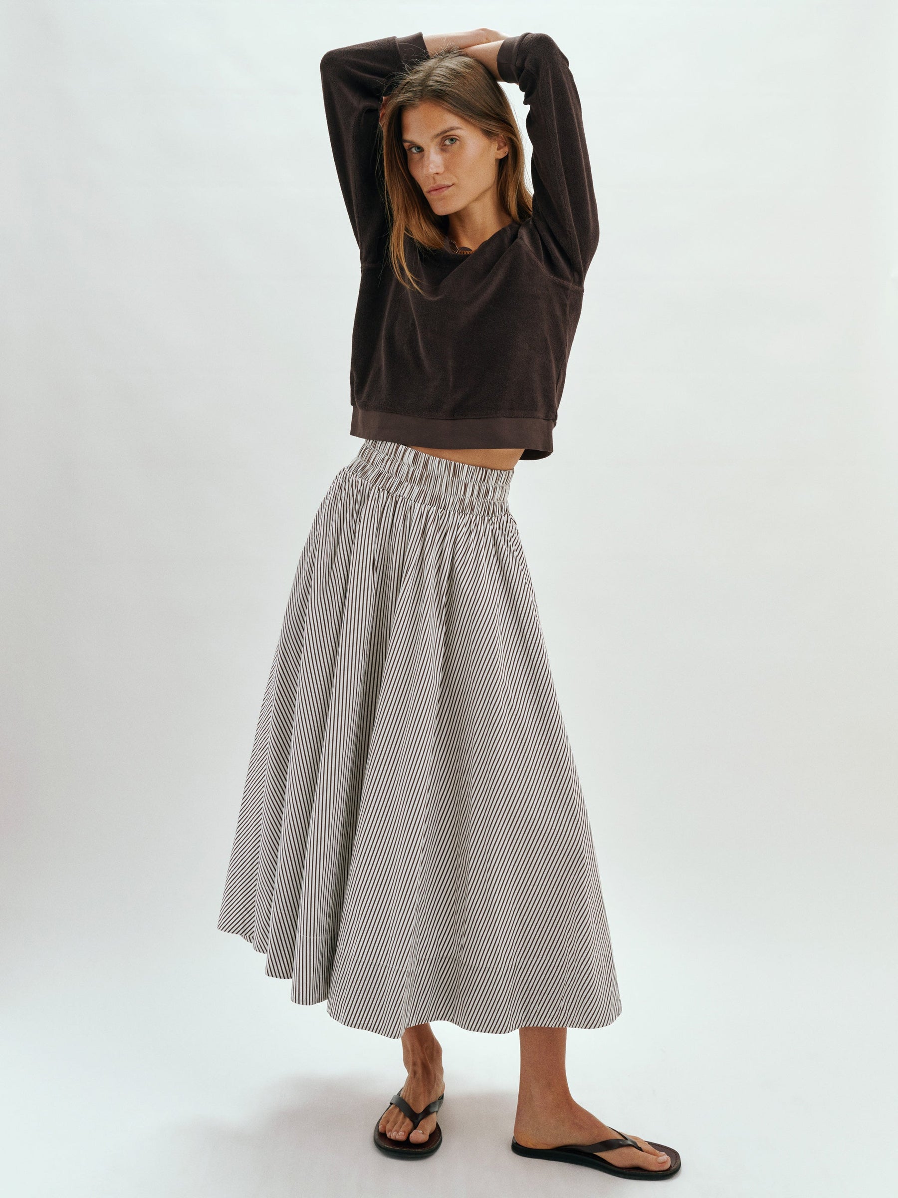 KYRIA TRUFFLE STRIPE SKIRT