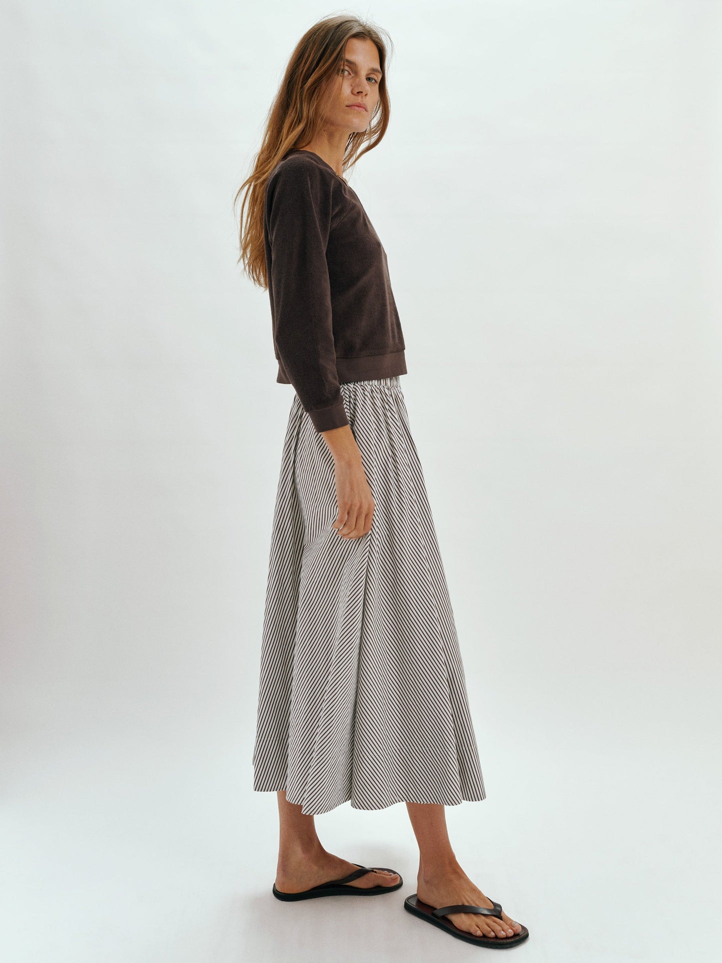 KYRIA TRUFFLE STRIPE SKIRT