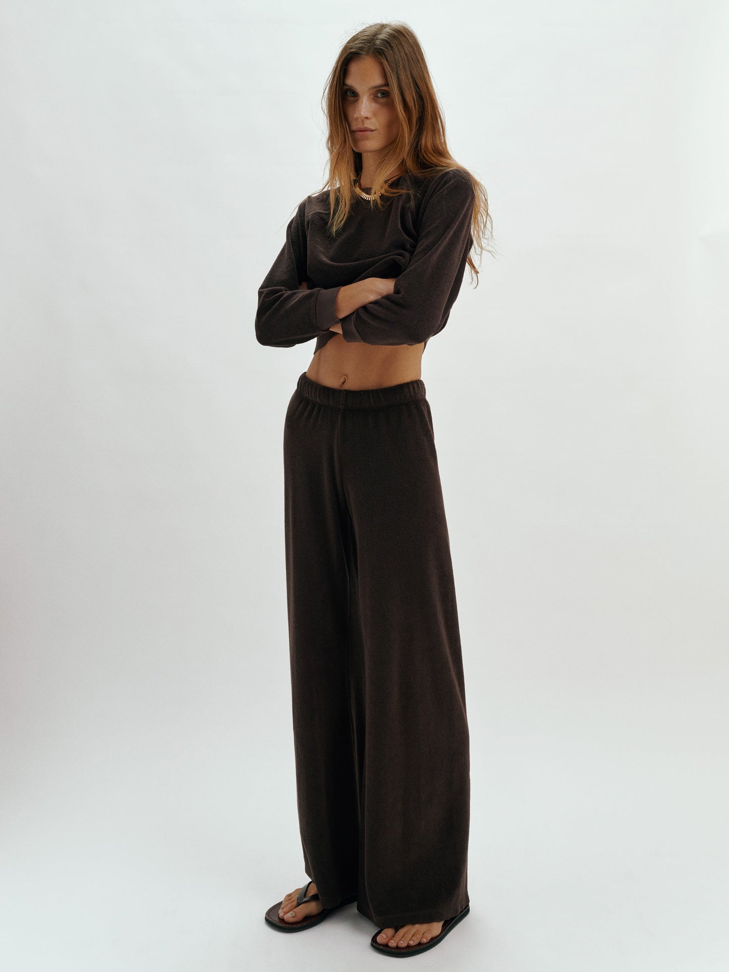 ZEPHYRA FLARE TROUSERS TRUFFLE