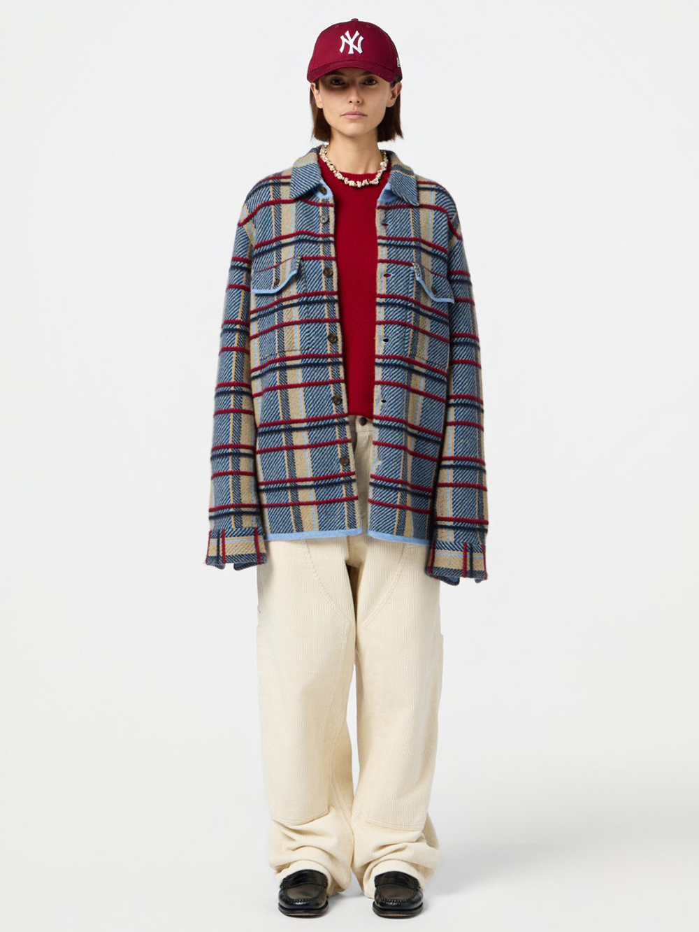 CHEMISE PLAID WORK HEATHER BLUE