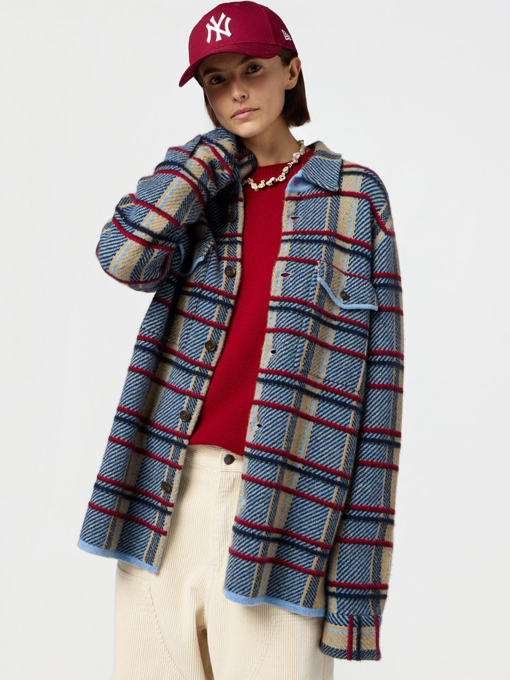 PLAID WORK HEATHER BLUE SHIRT