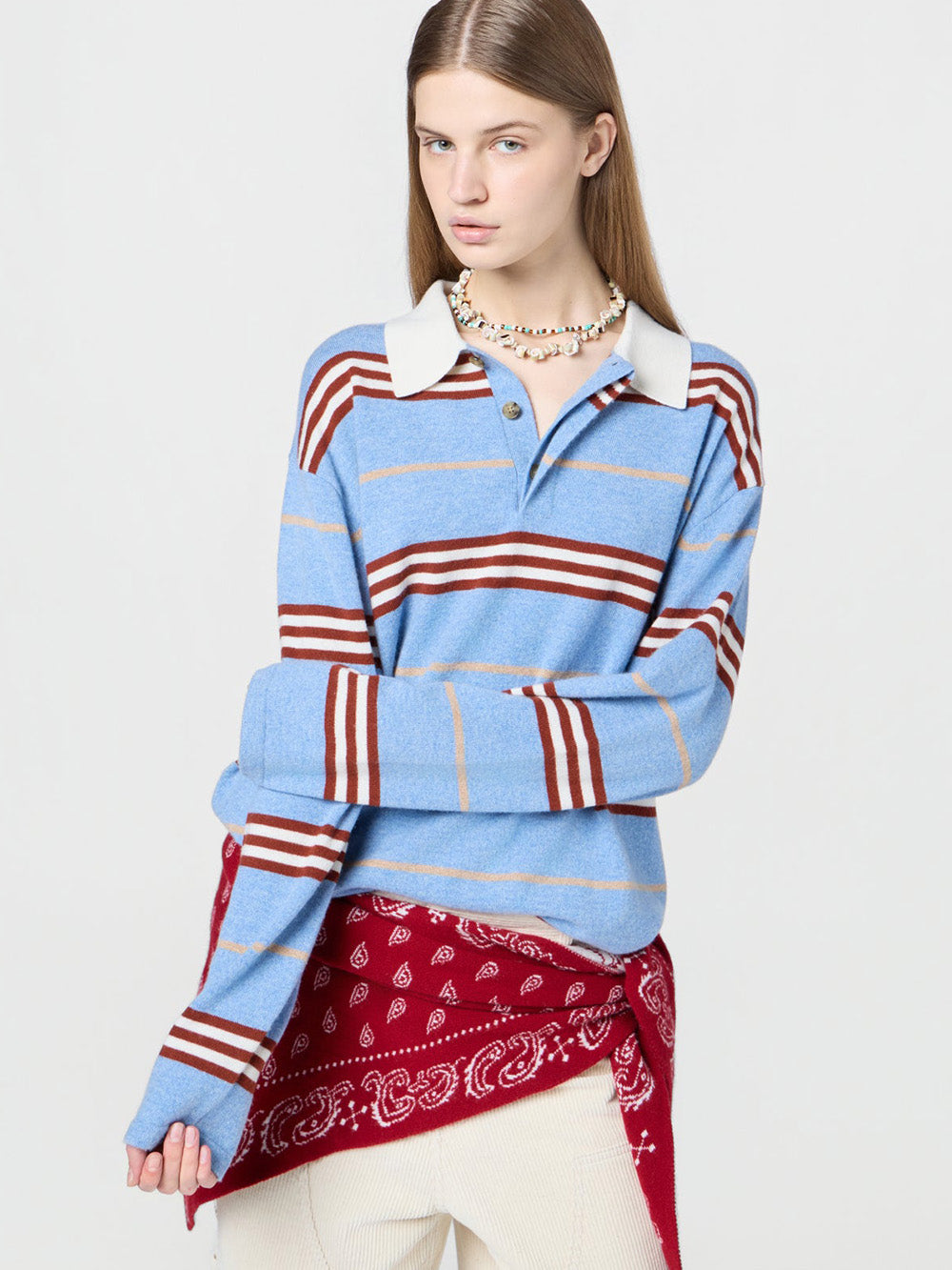 STRIPED RUGBY SWEATER