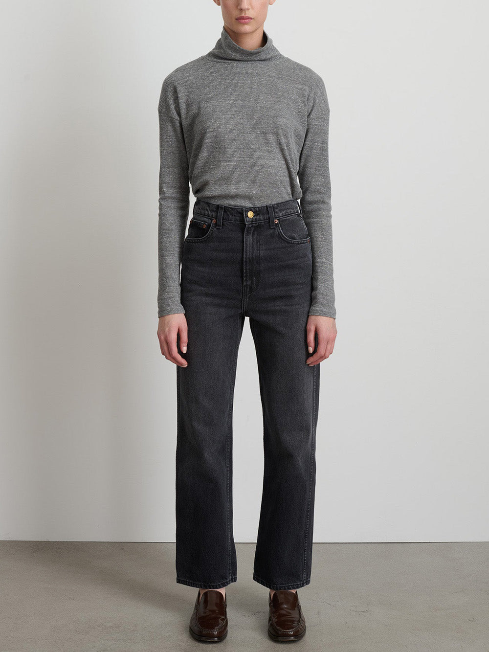 FULL RELAXED STRAIGHT STILL BLACK JEANS