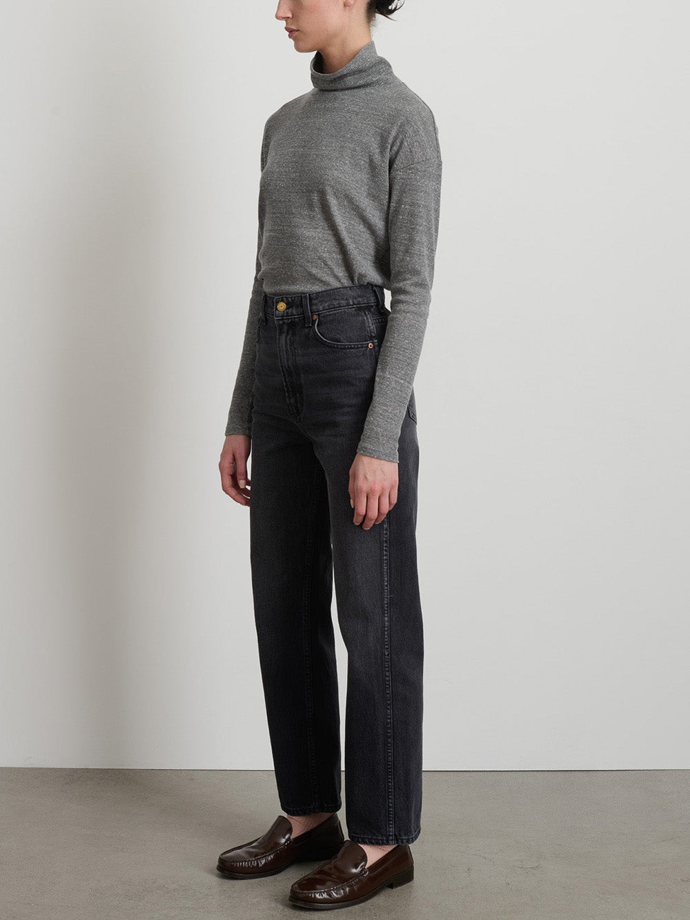 FULL RELAXED STRAIGHT STILL BLACK JEANS