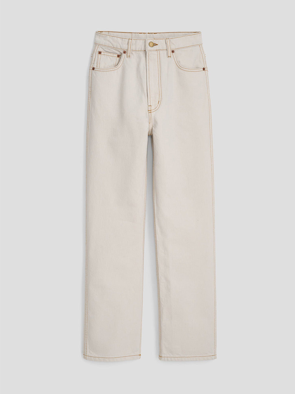 HIGH STRAIGHT TILE WHITE FULL JEANS