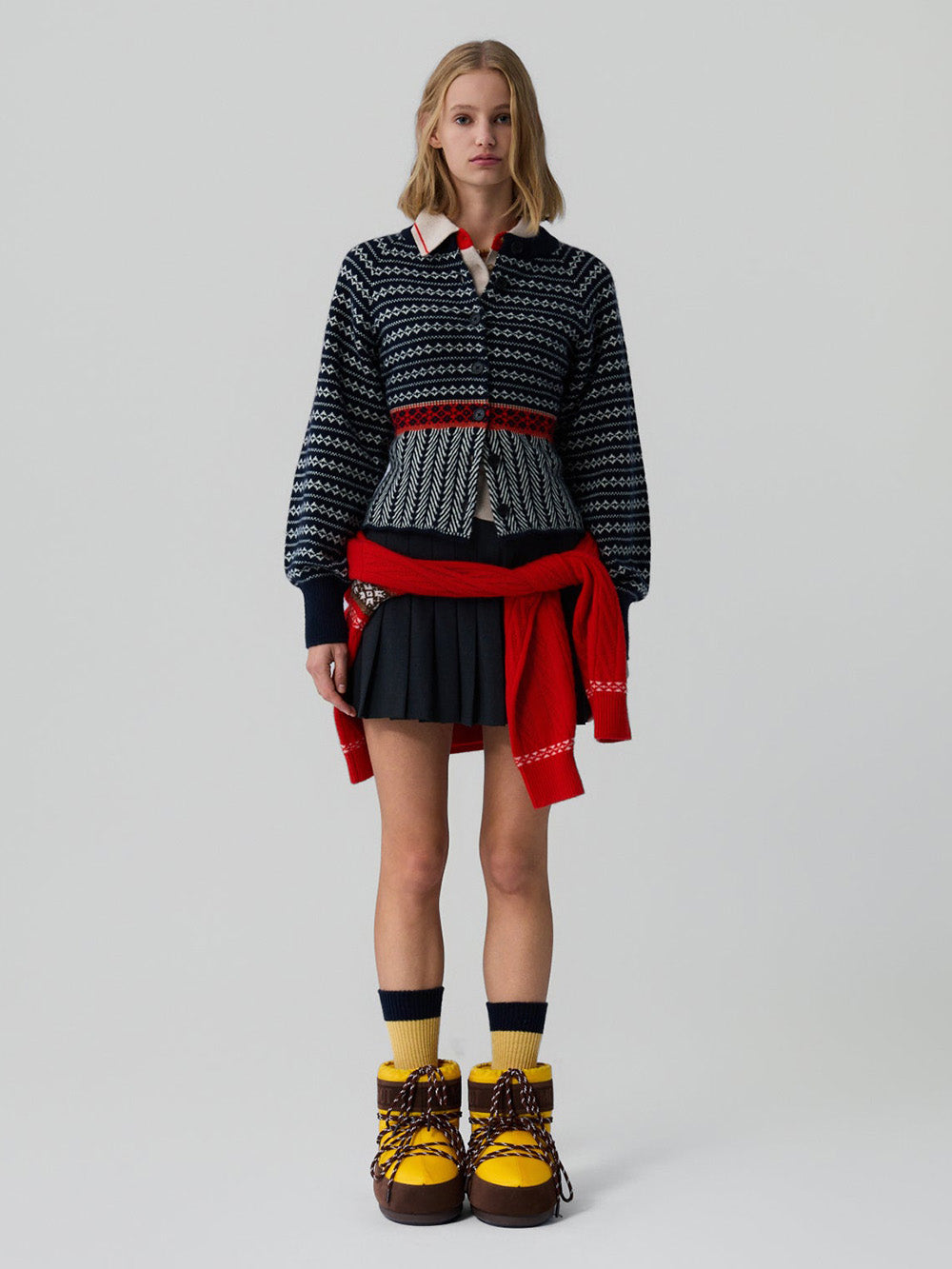 CARVED CARDIGAN FAIR ISLE