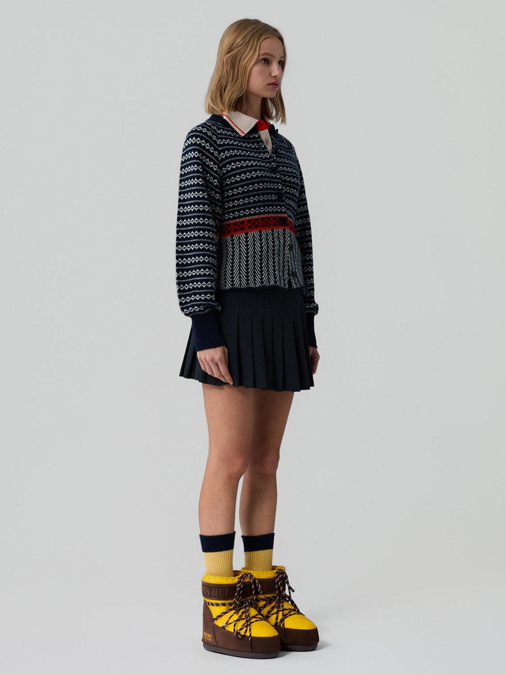 CARVED CARDIGAN FAIR ISLE