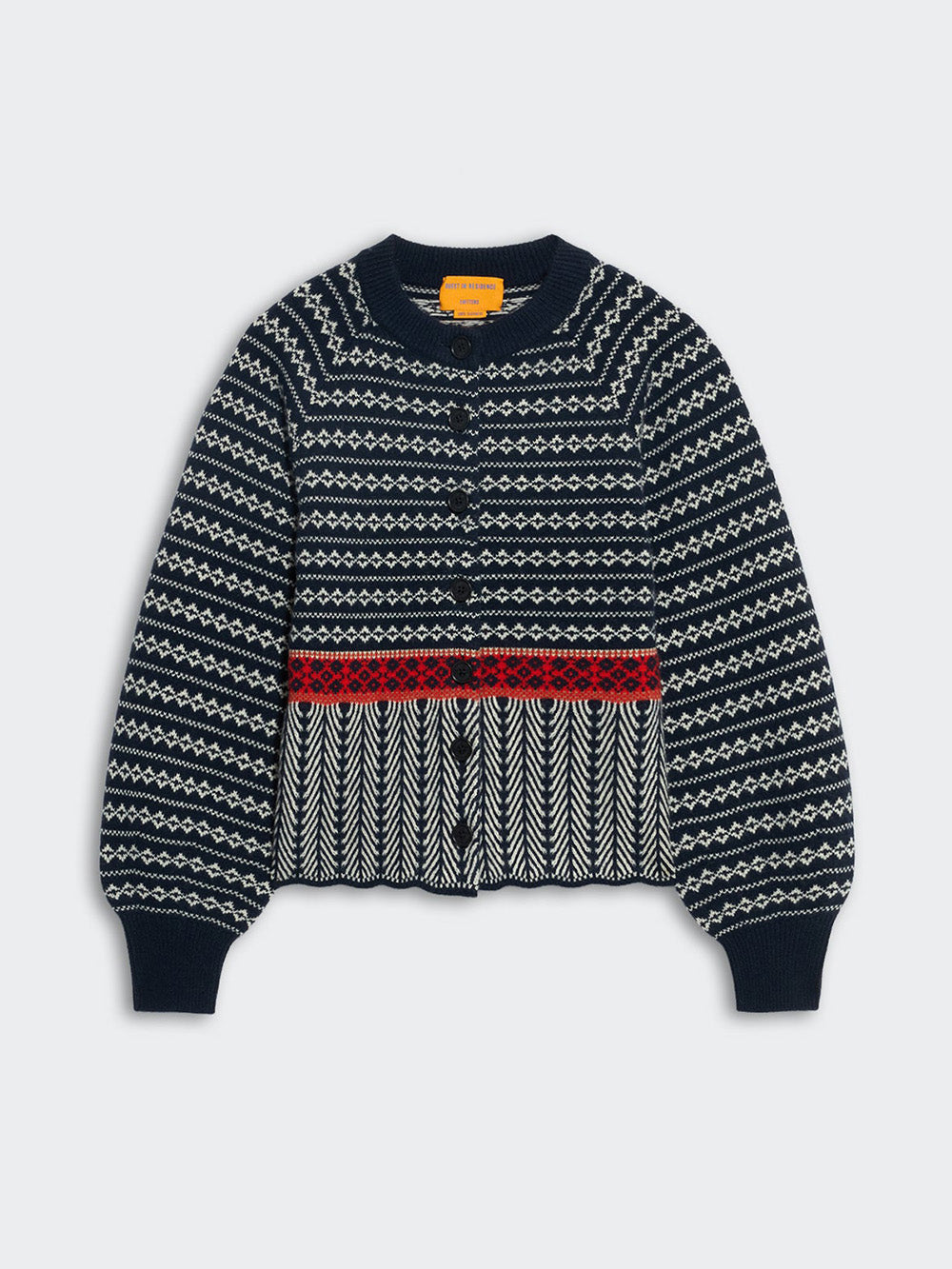 CARVED CARDIGAN FAIR ISLE