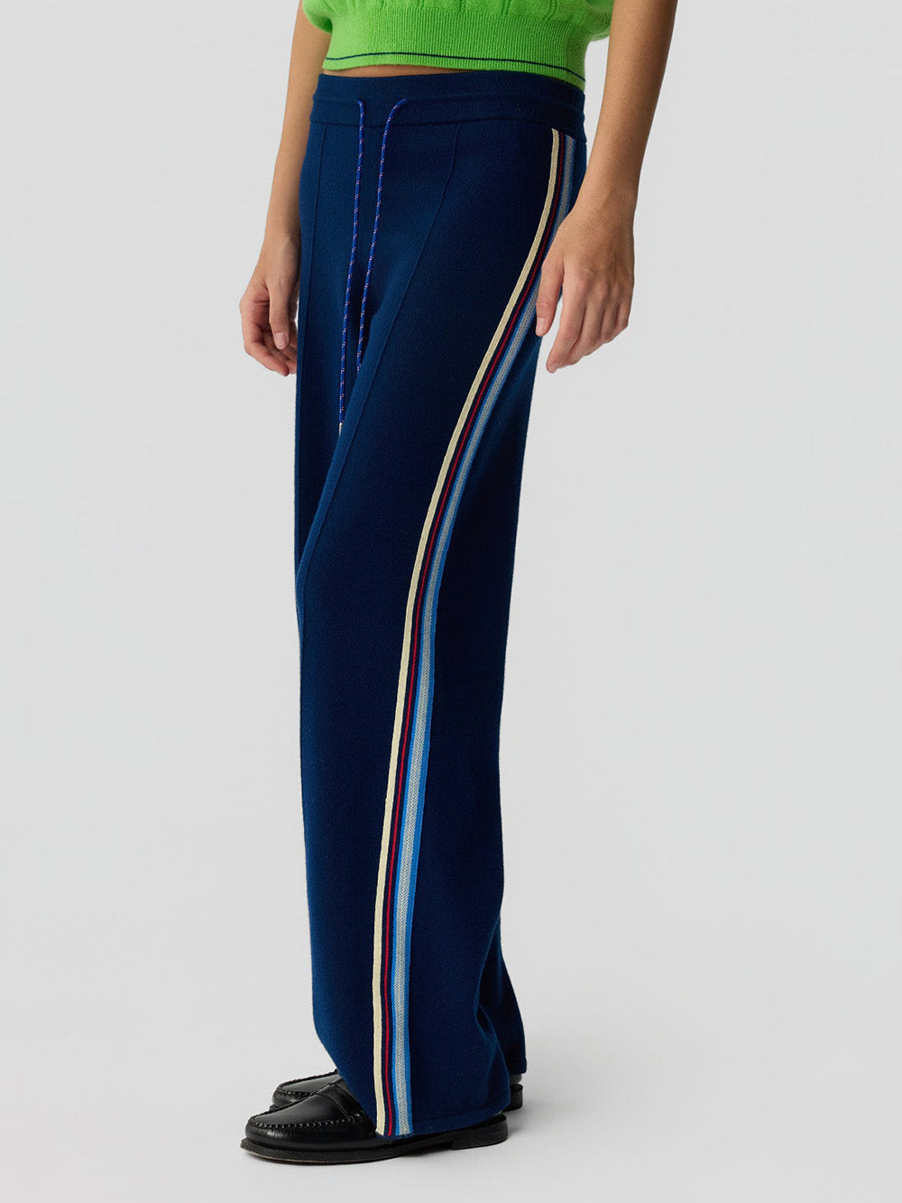 NAVY TRACK TROUSERS