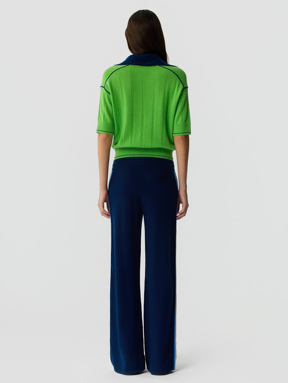 NAVY TRACK TROUSERS