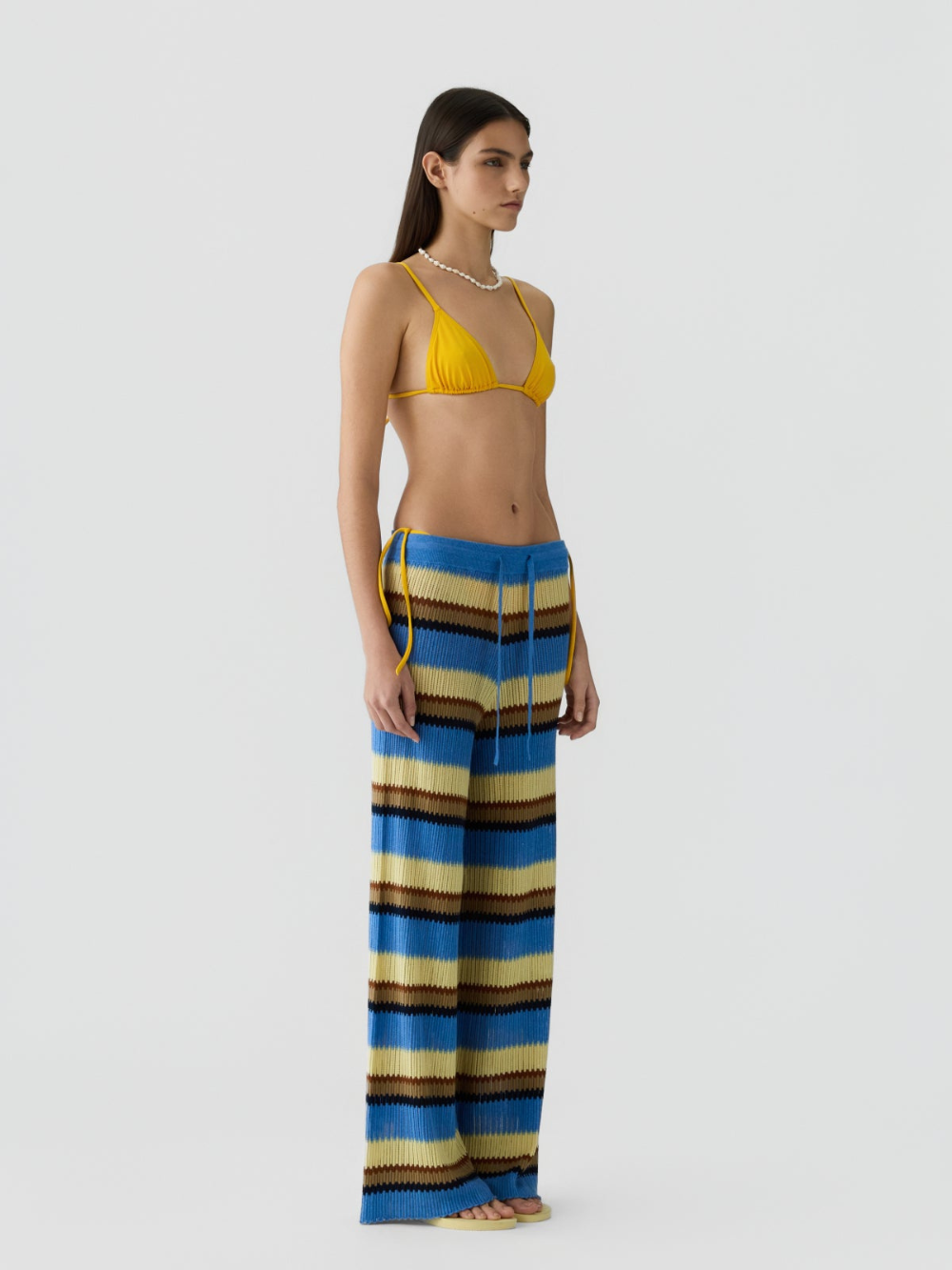 PANTALON PALAZZO DELFT BLUE