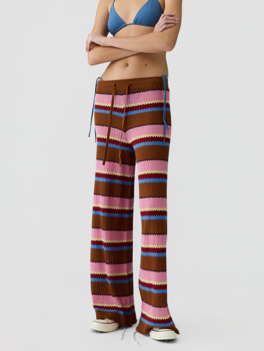 BURNT SIENNA PALAZZO TROUSERS