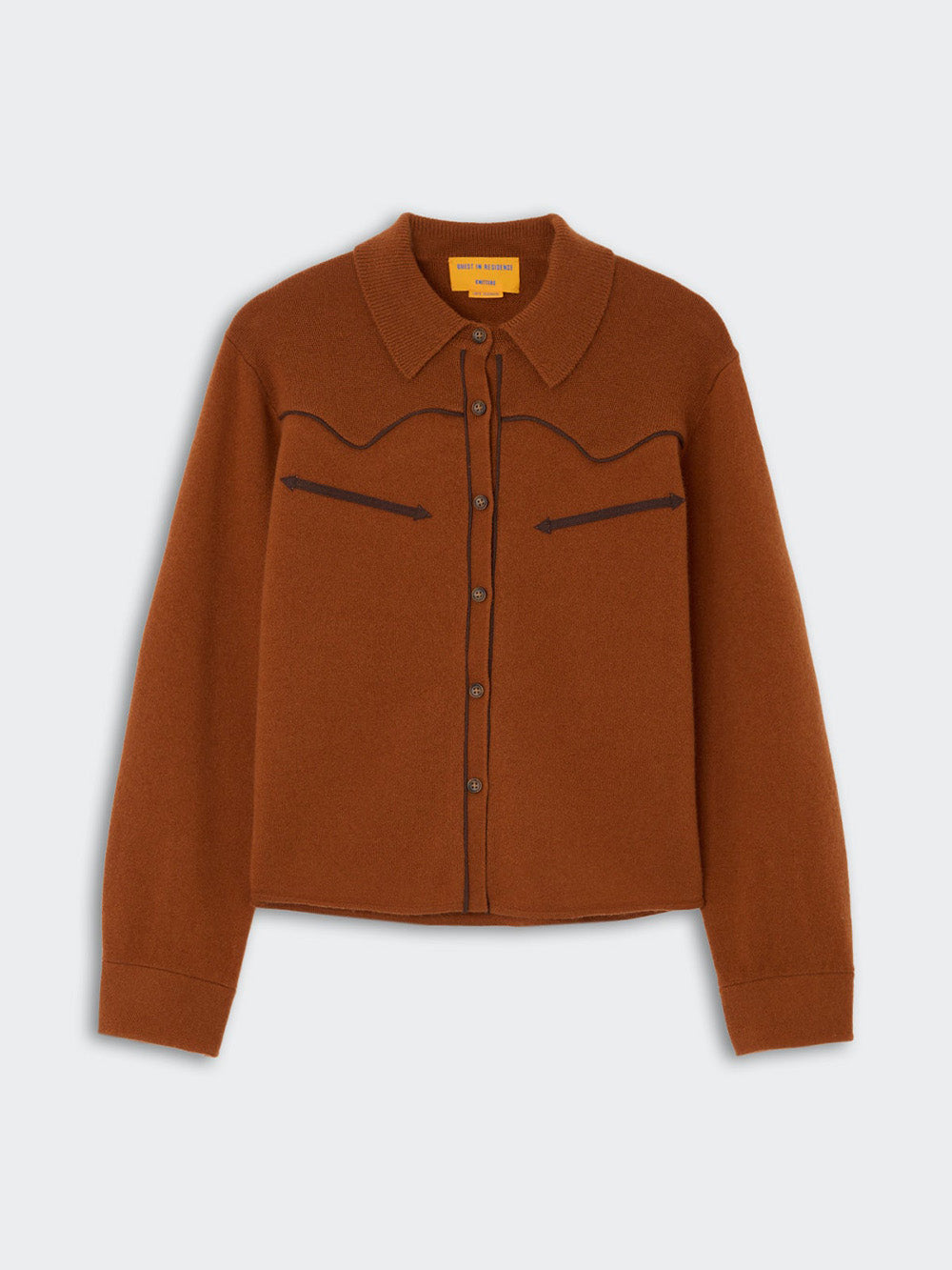 CHEMISE CROPPED WESTERN BURNT SIENNA