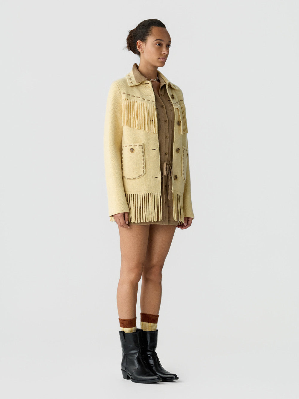 WESTERN JACKET FRINGE BUTTER