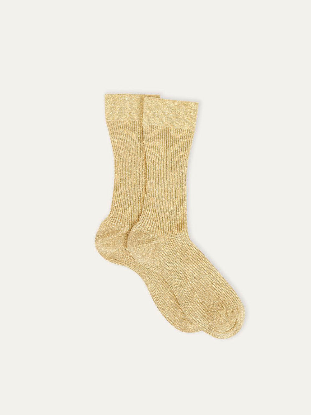 GOLDEN RIBBED SOCKS