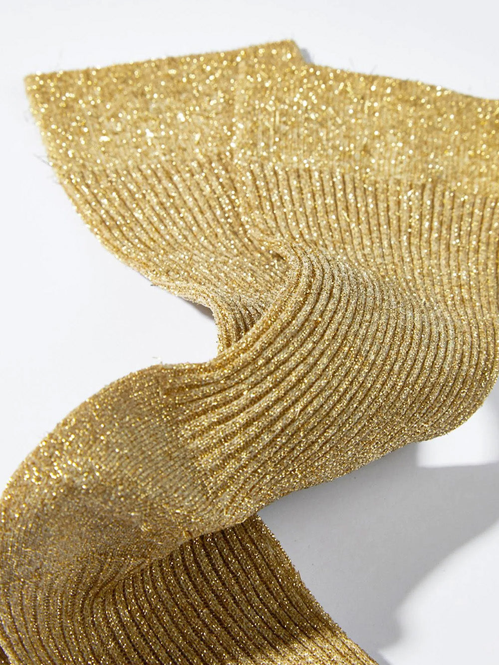 GOLDEN RIBBED SOCKS