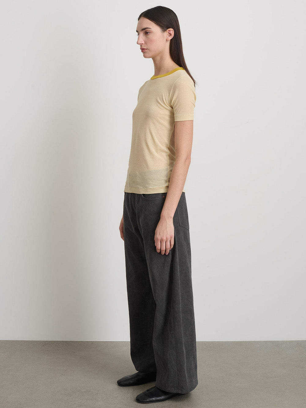 T-SHIRT RINGER YELLOW YELLOW