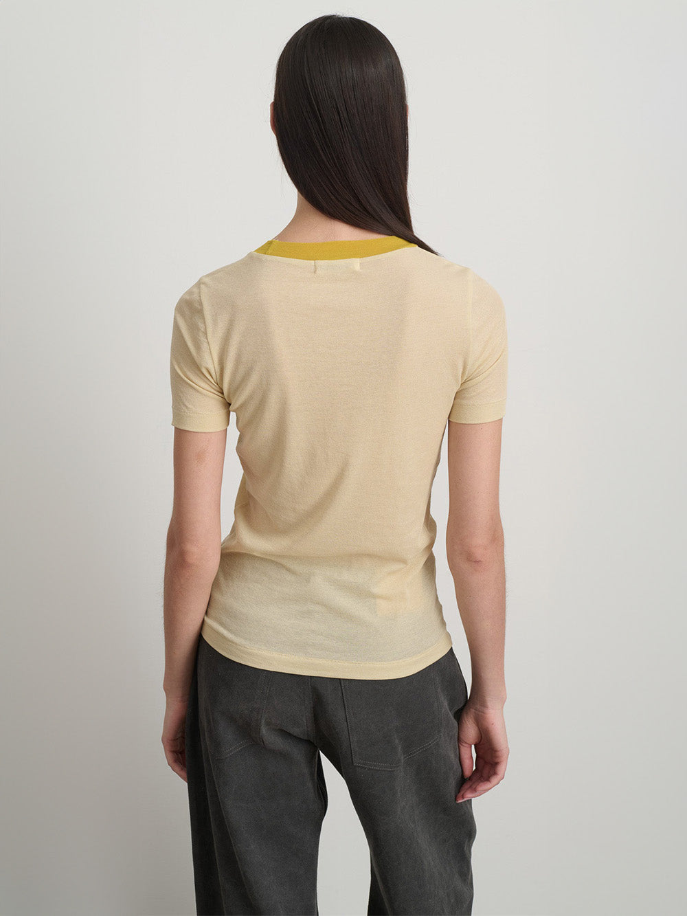 T-SHIRT RINGER YELLOW YELLOW
