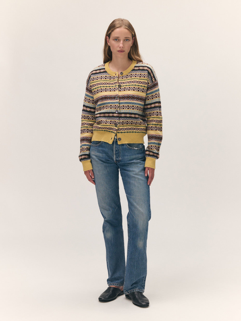 CARDIGAN ADA FAIRISLE YELLOW