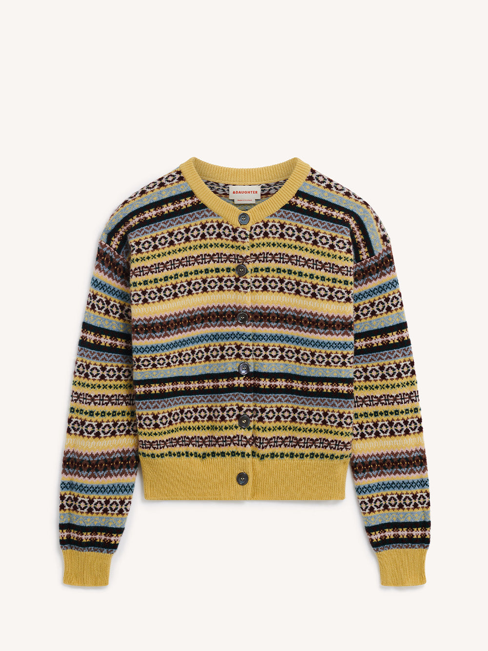 CARDIGAN ADA FAIRISLE YELLOW