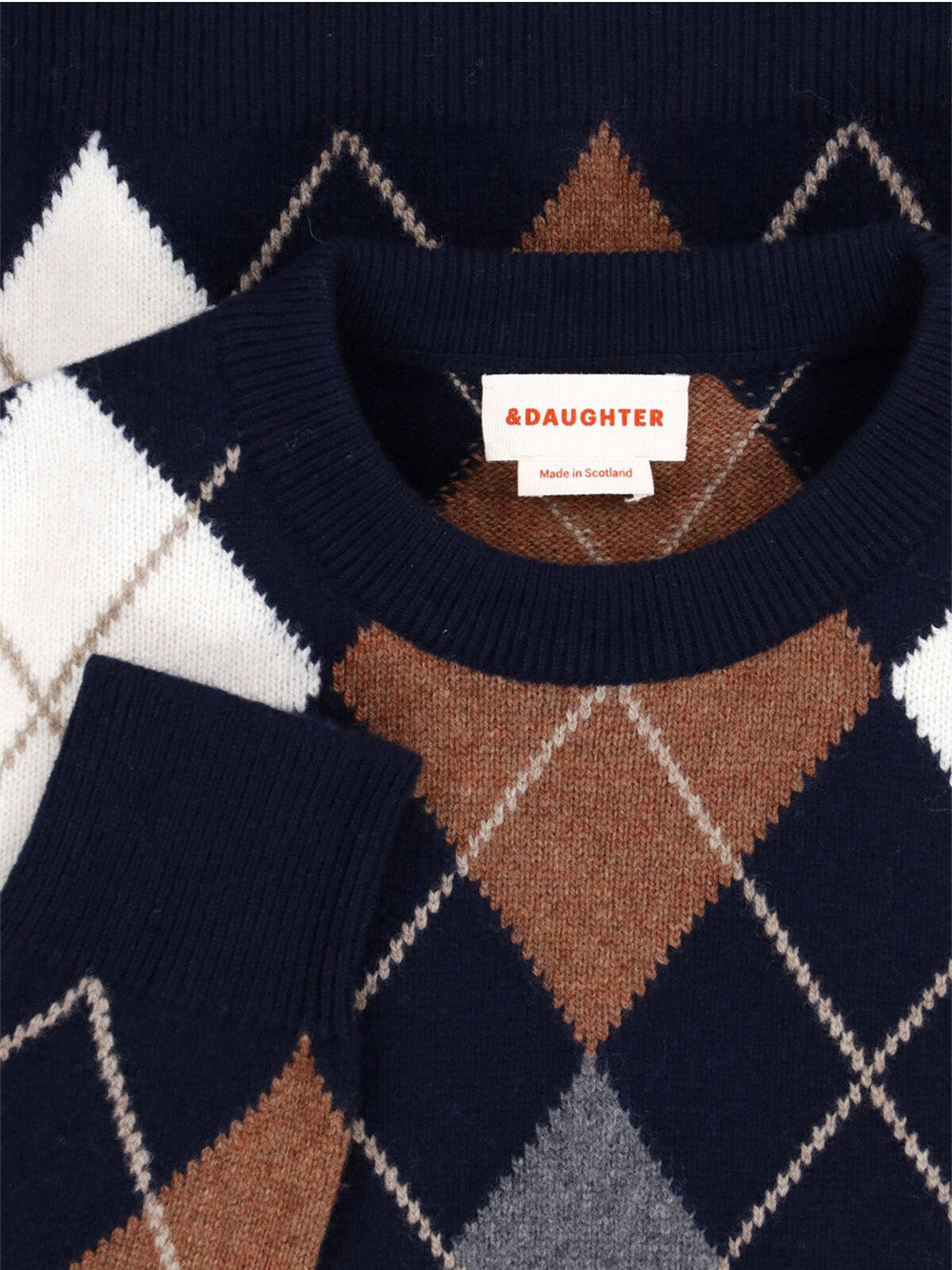 PULL AVA ARGYLE NAVY & RED