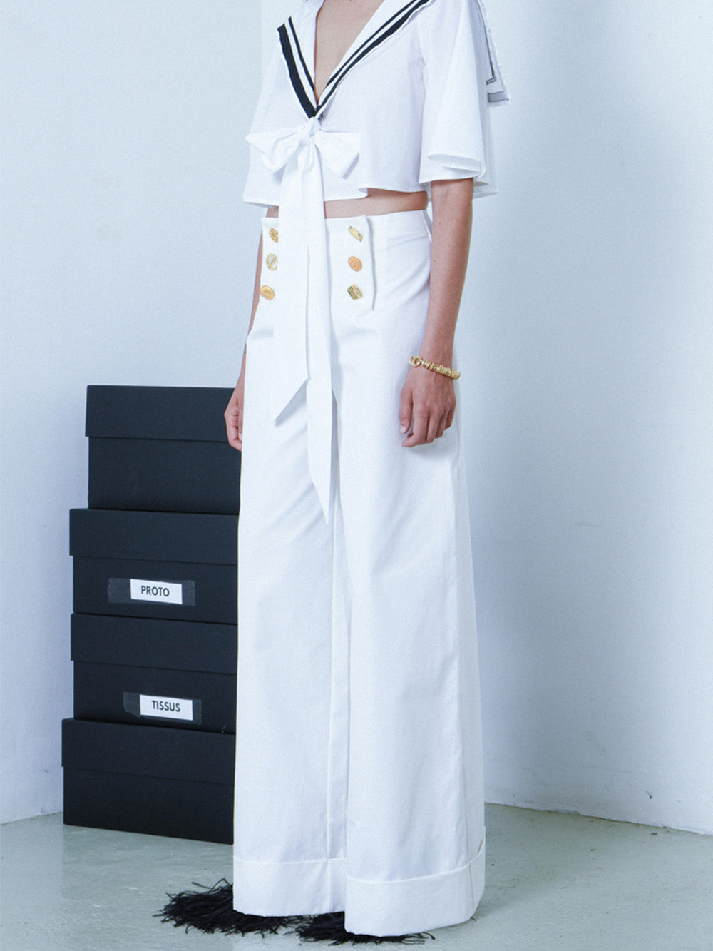 PANTALON BIJOU BLANC