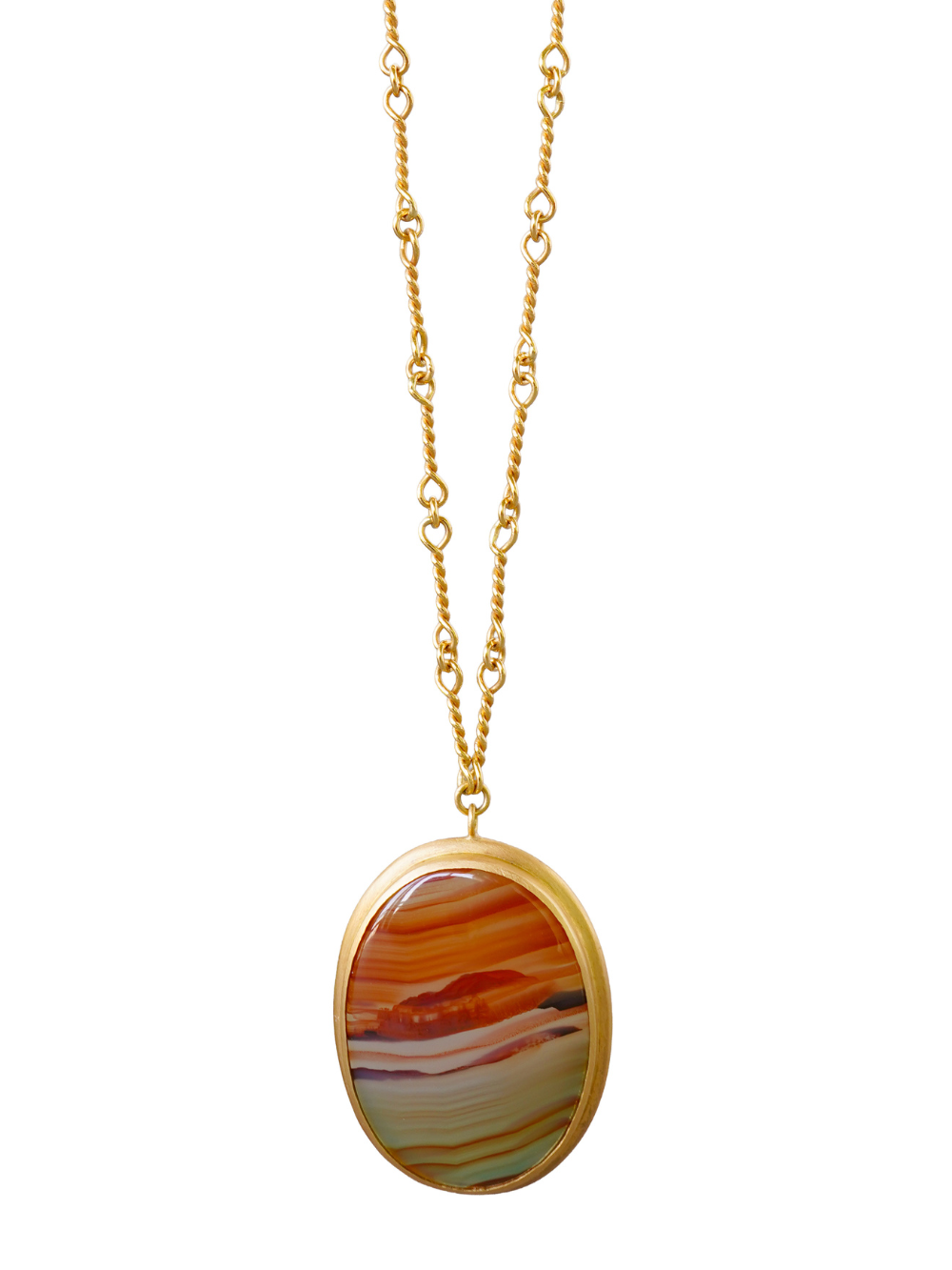 EDITIONS LANDSCAPE AGATE NECKLACE