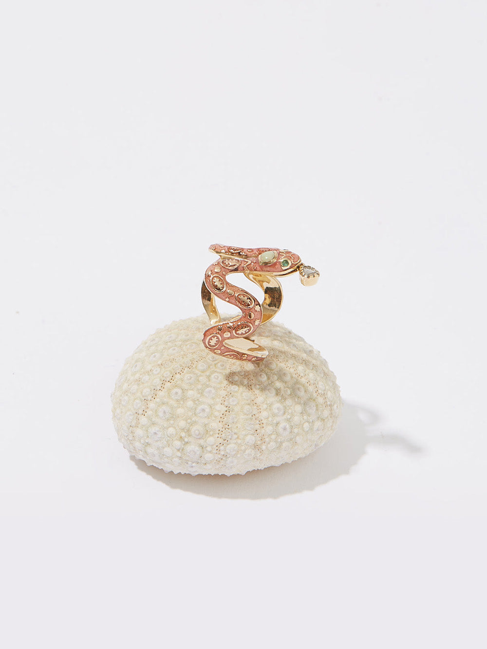 EVE RING SNAKE EMAIL PINK AND GOLL