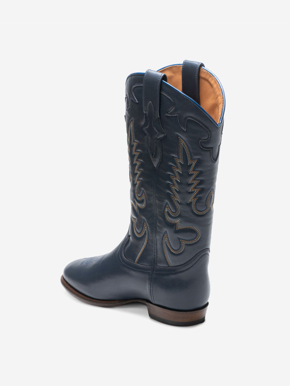 MIDNIGHT LEATHER NAVY BOOTS