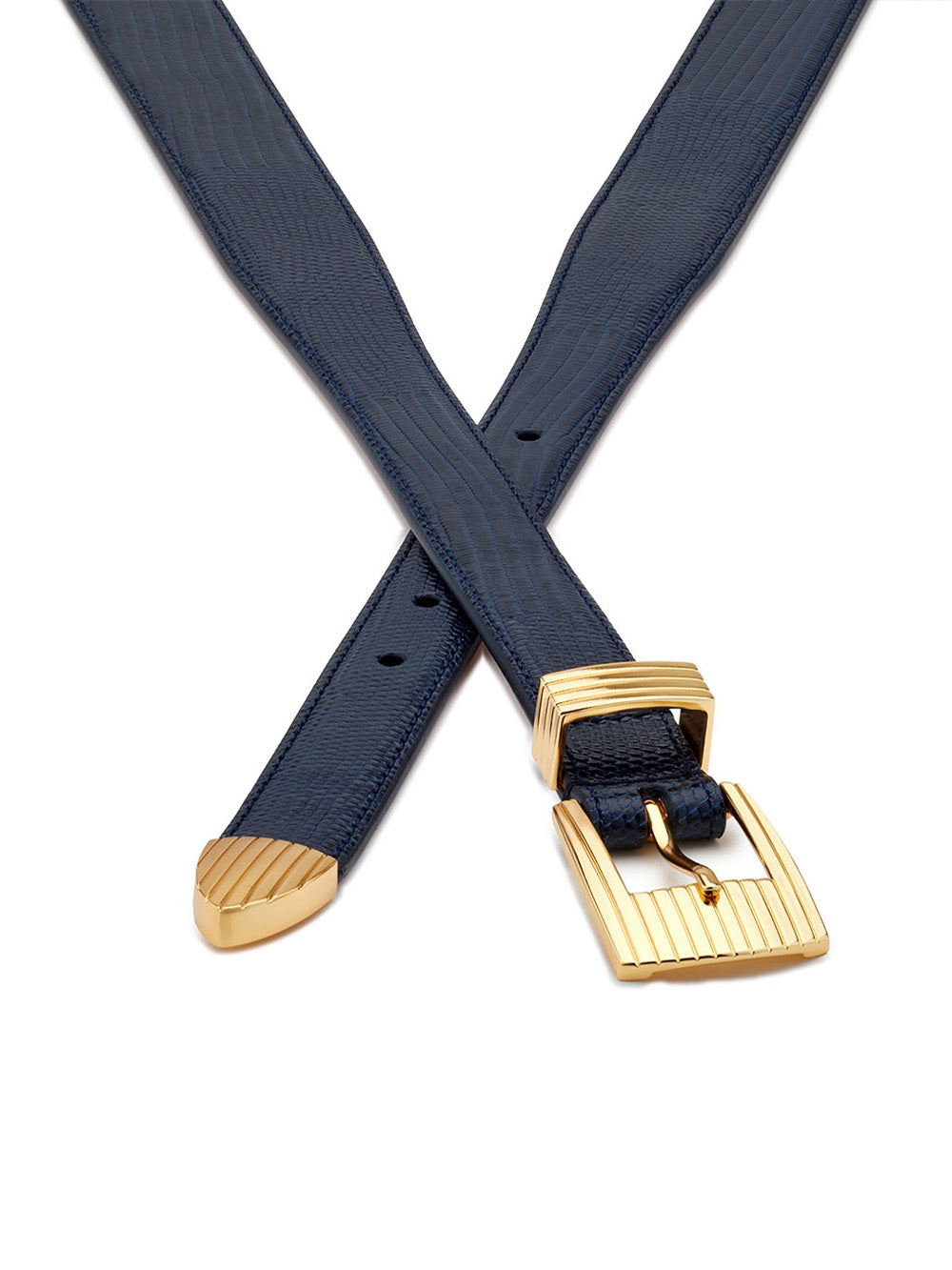 CEINTURE RODEO LEZARD BLUE