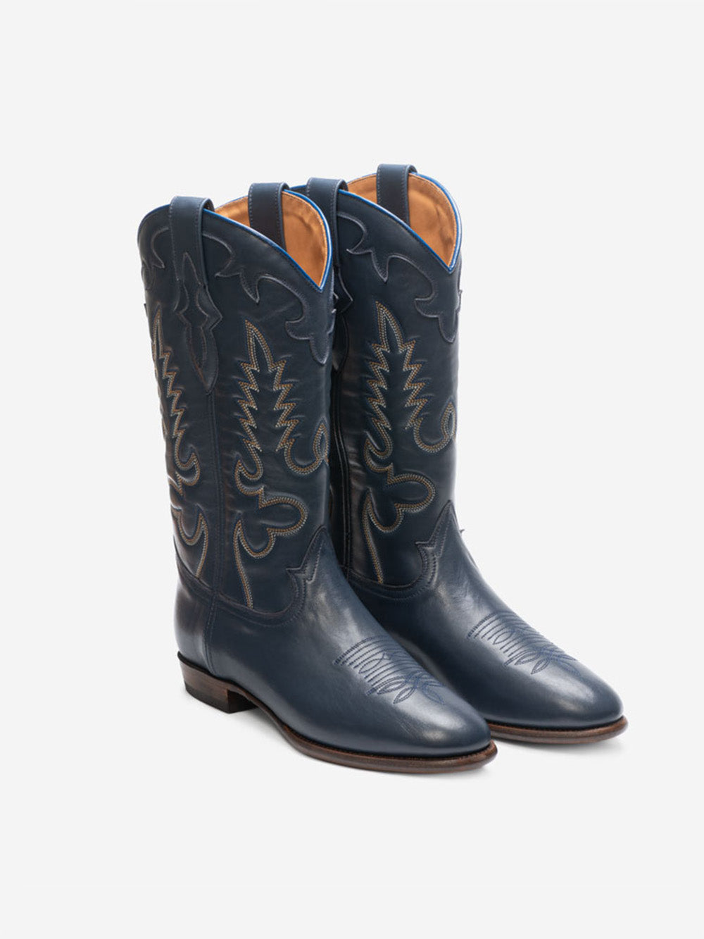 MIDNIGHT LEATHER NAVY BOOTS