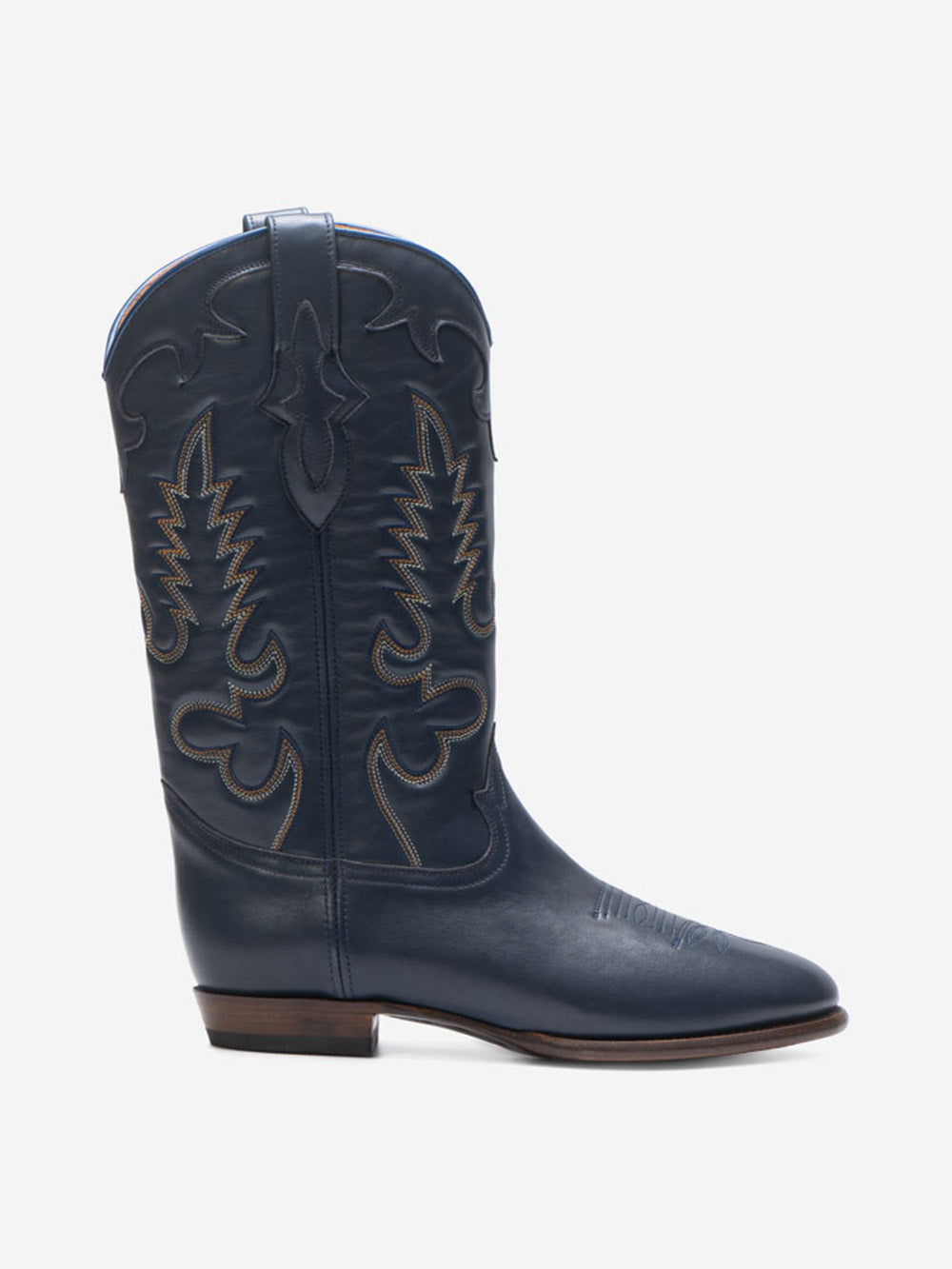 MIDNIGHT LEATHER NAVY BOOTS