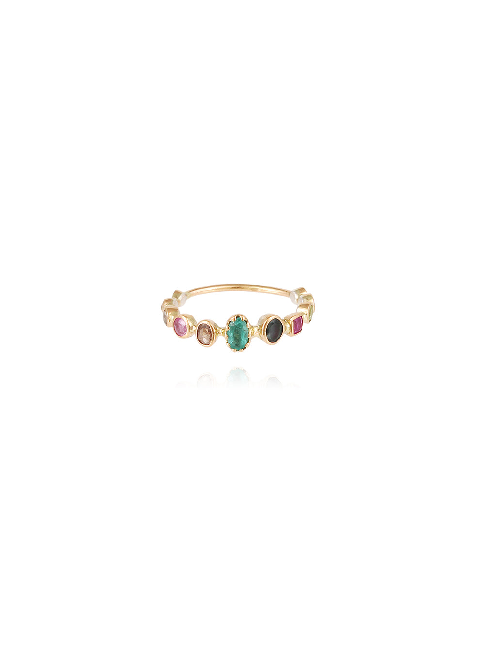 EMERALD SMILING RING