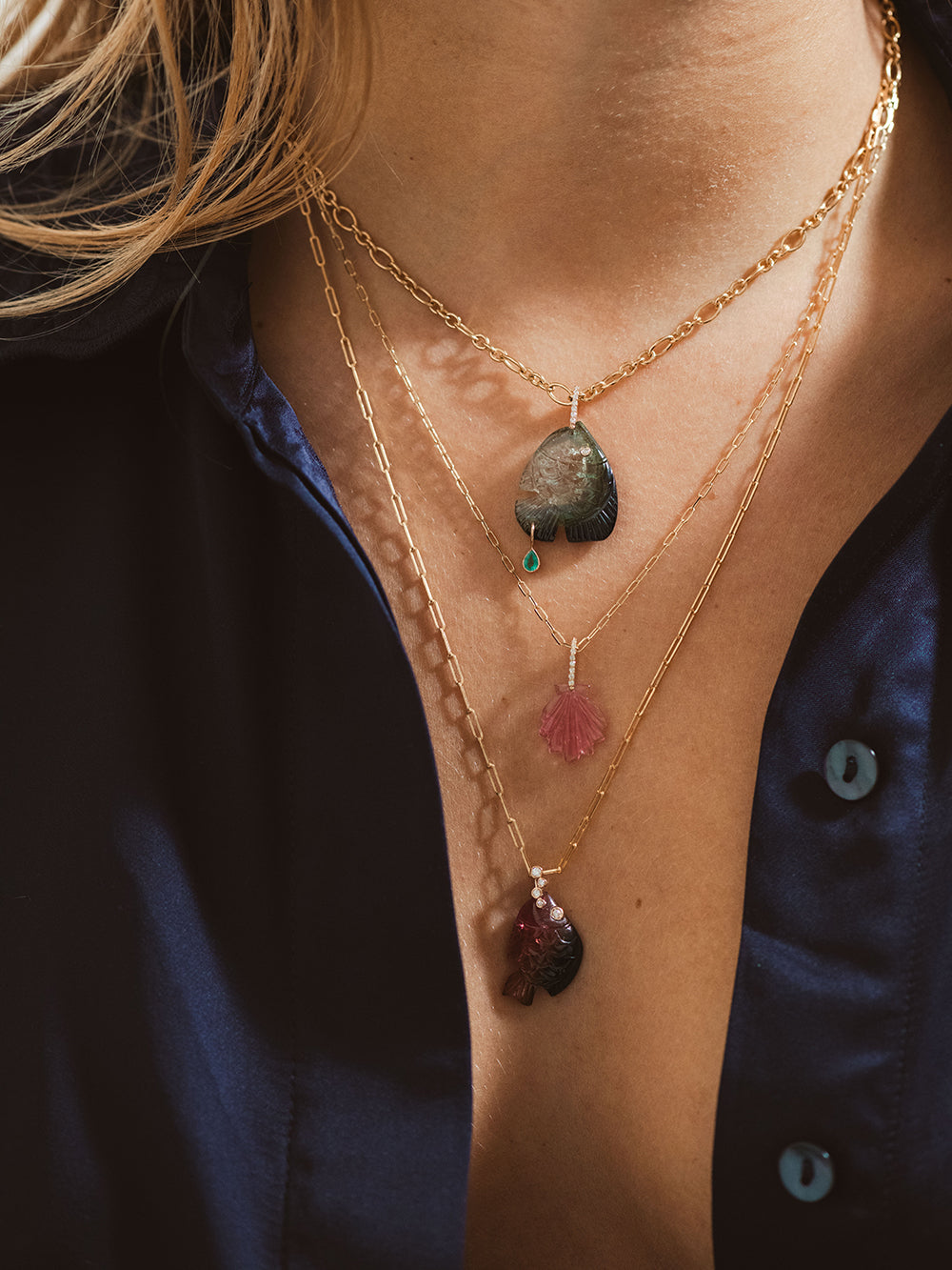 MINI RECTANGLE CHAIN 45CM YELLOW GOLD