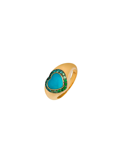 TURQUOISE LOVE SIGNET RING