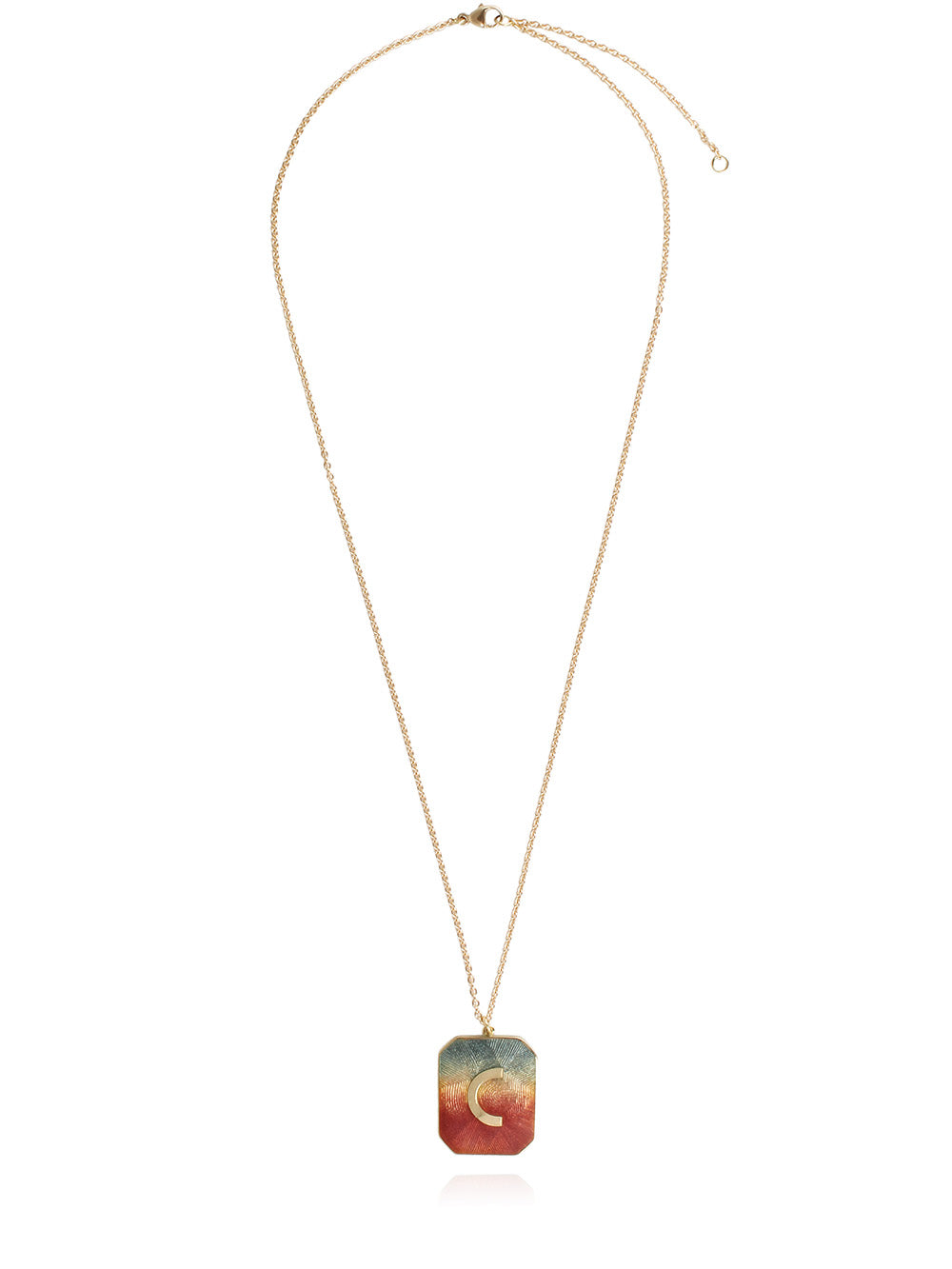 SUNSET C ENAMEL ALPHABET NECKLACE