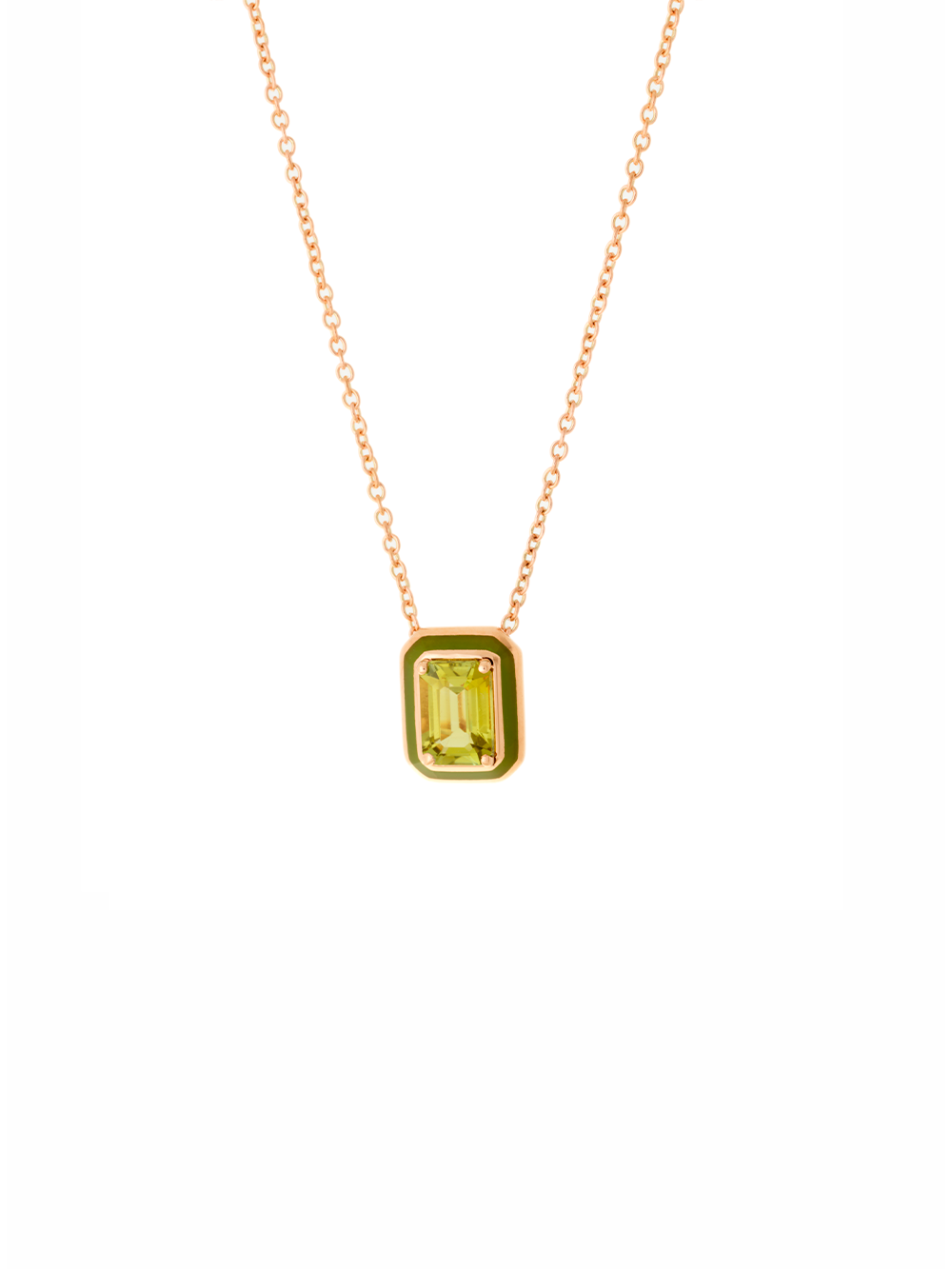 Green and OLIVE EMAIL TOURMAIN NECKLACE