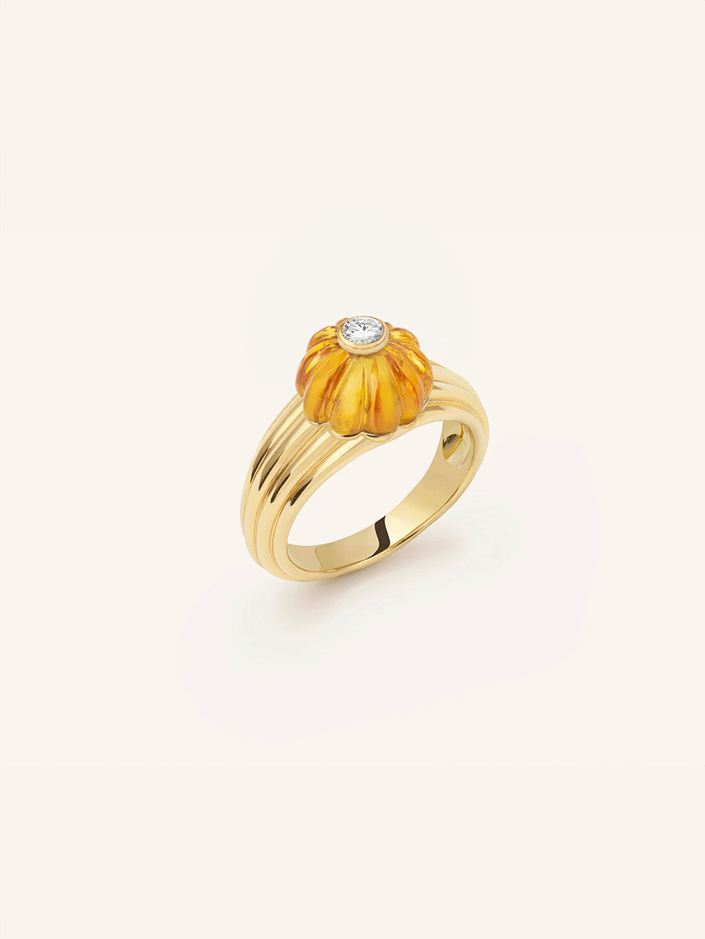 GELATO CITRINE & DIAMOND RING