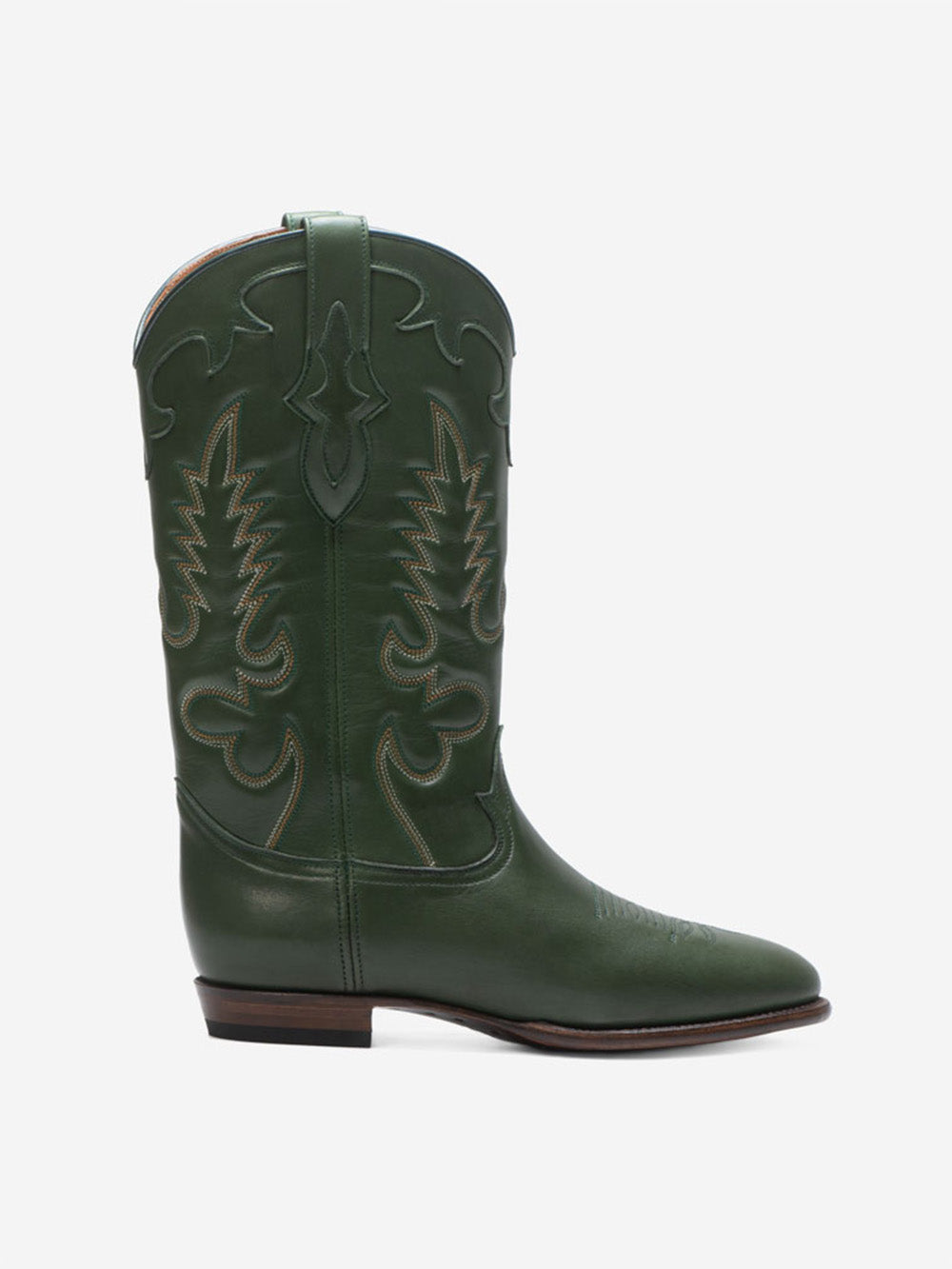 MIDNIGHT LEATHER DARK GREEN BOOTS