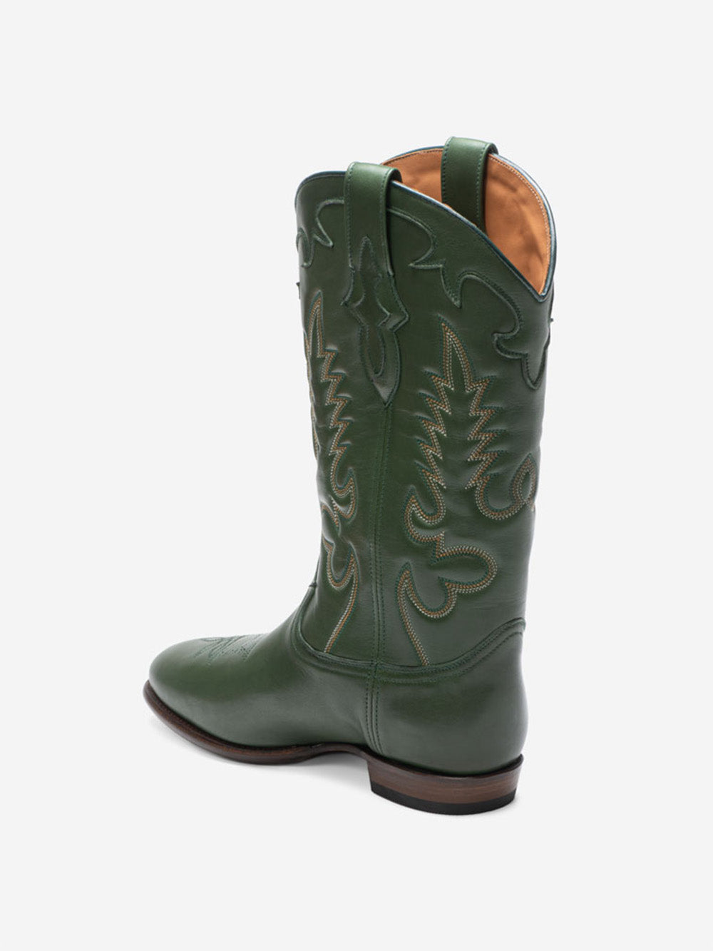 MIDNIGHT LEATHER DARK GREEN BOOTS