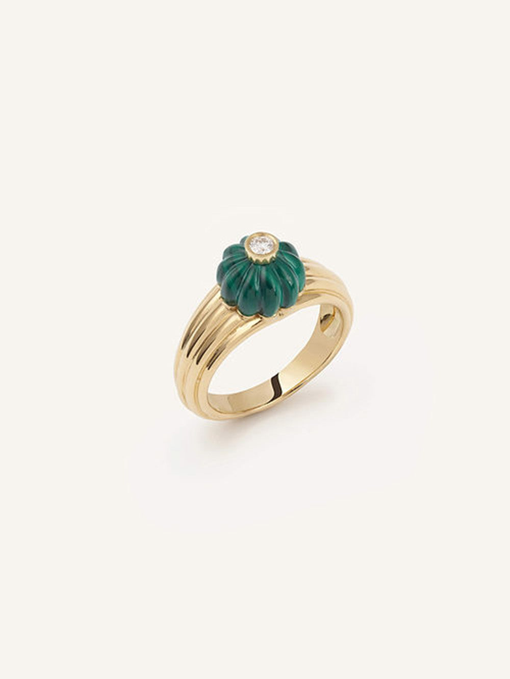 GELATO MALACHITE AND DIAMOND RING