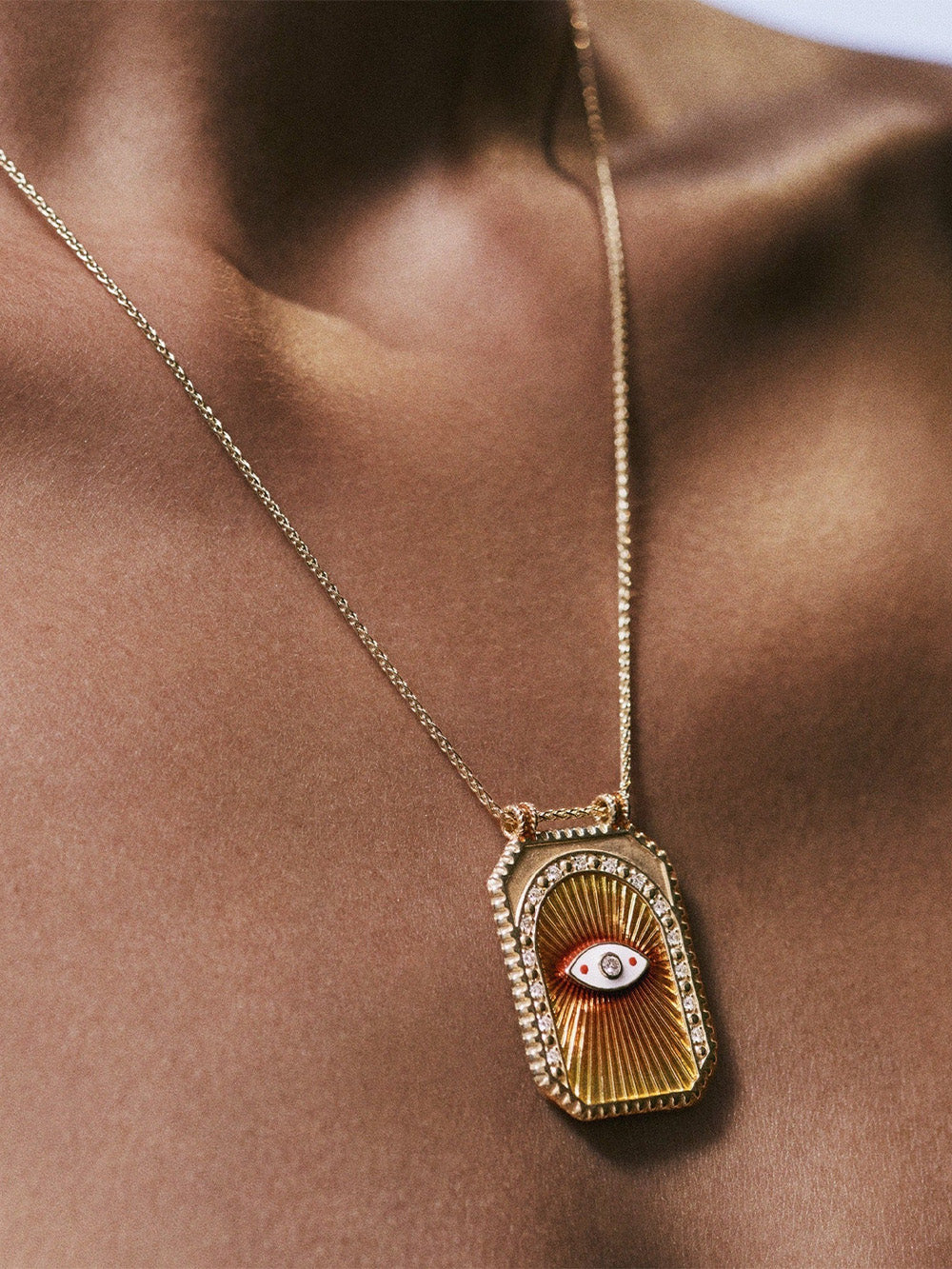EYE PROECT ORANGE SCAPULAR NECKLACE