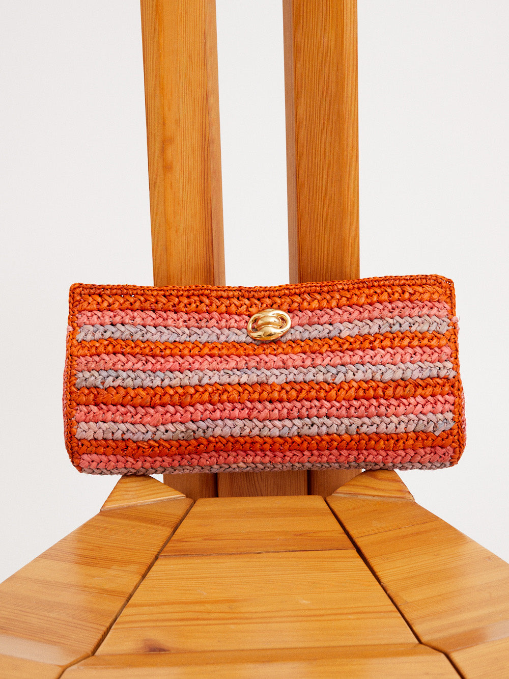 POCHETTE UPTOWN RAPHIA GRENADE