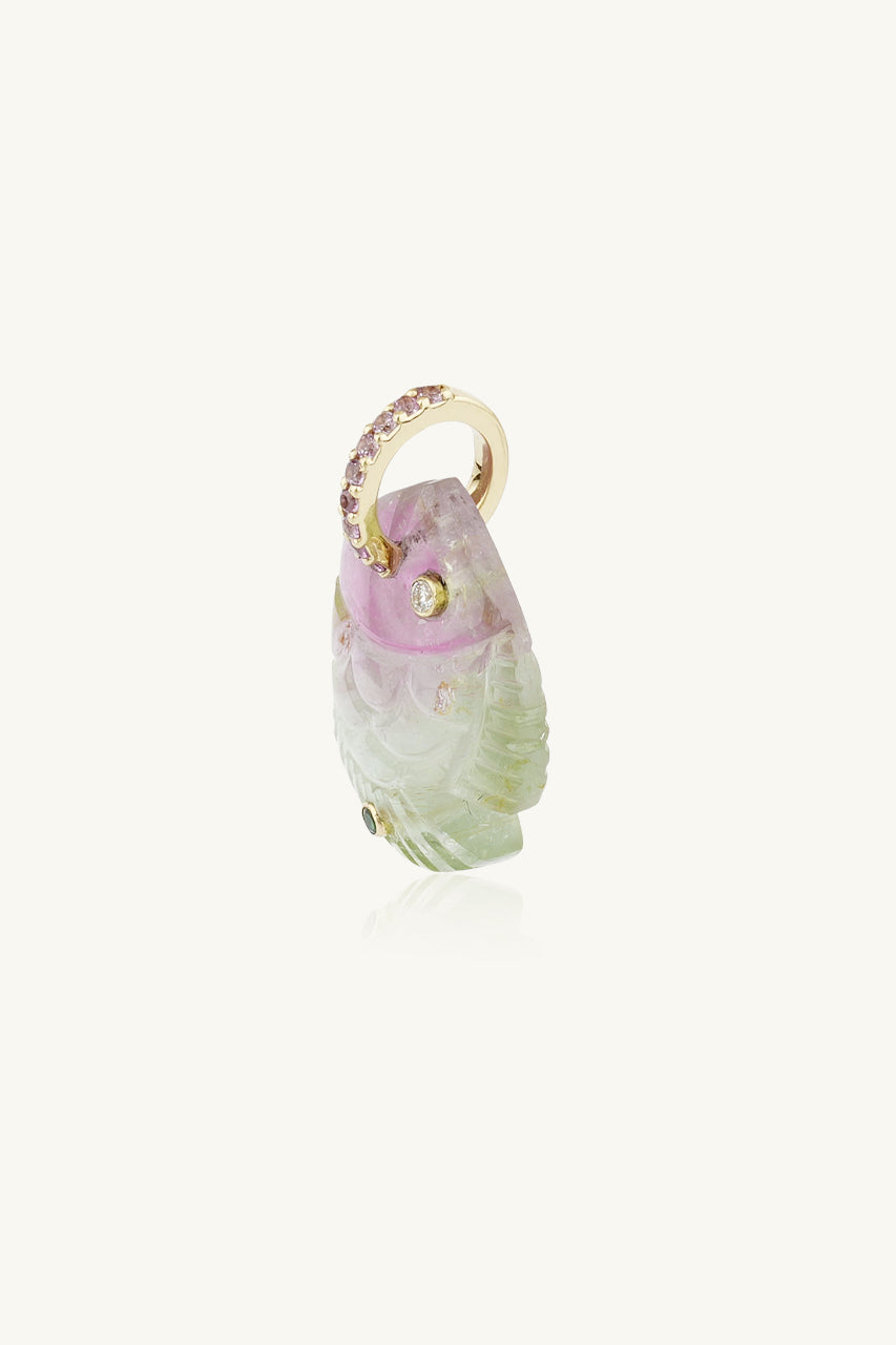 PENDENTIF POISSON PM TOURMALINE WATERMELON