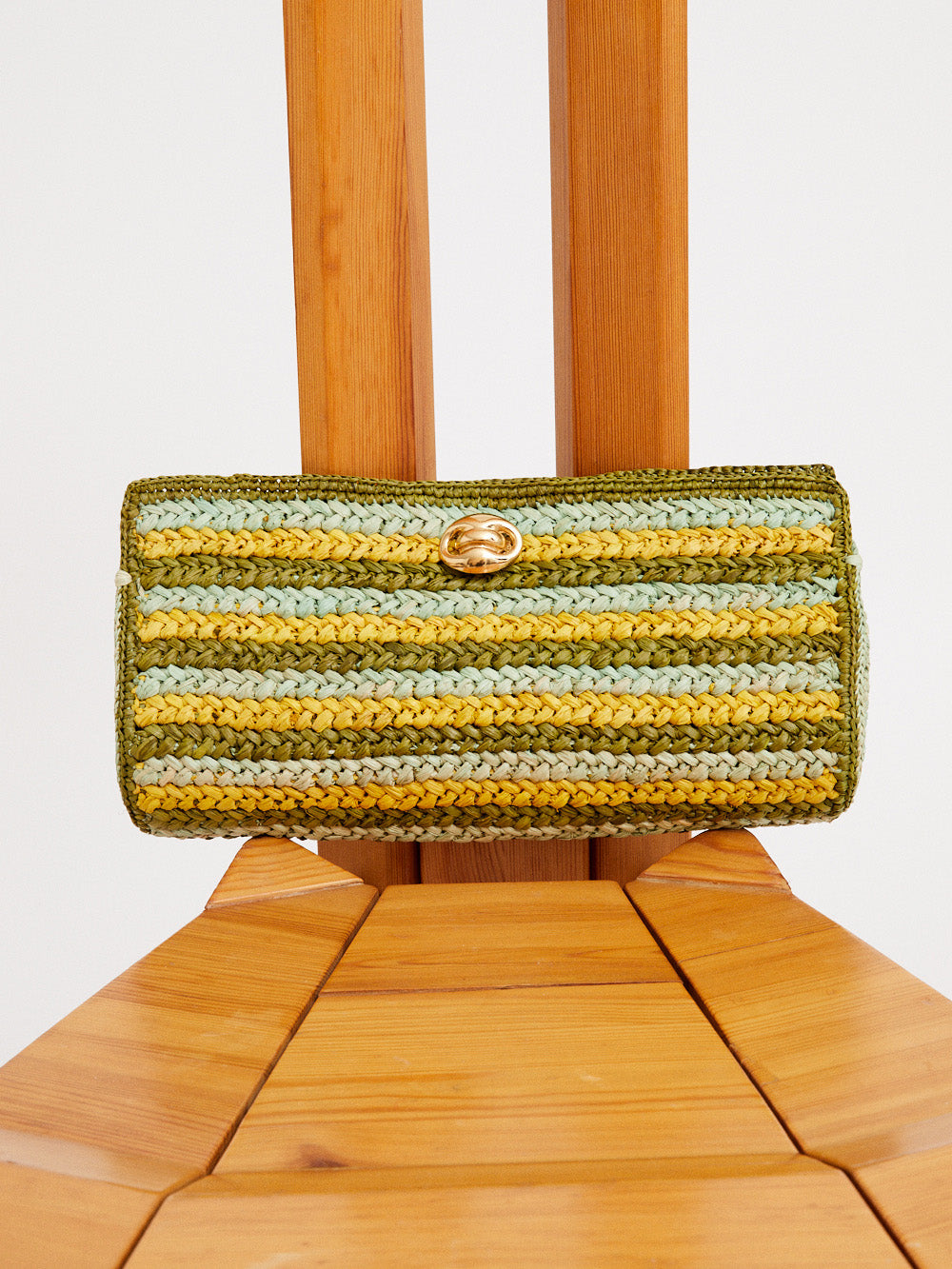 POCHETTE UPTOWN RAPHIA PRAIRIE