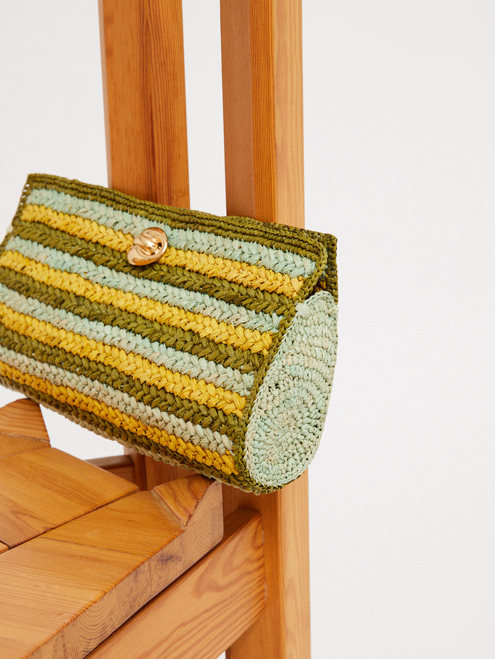 POCHETTE UPTOWN RAPHIA PRAIRIE