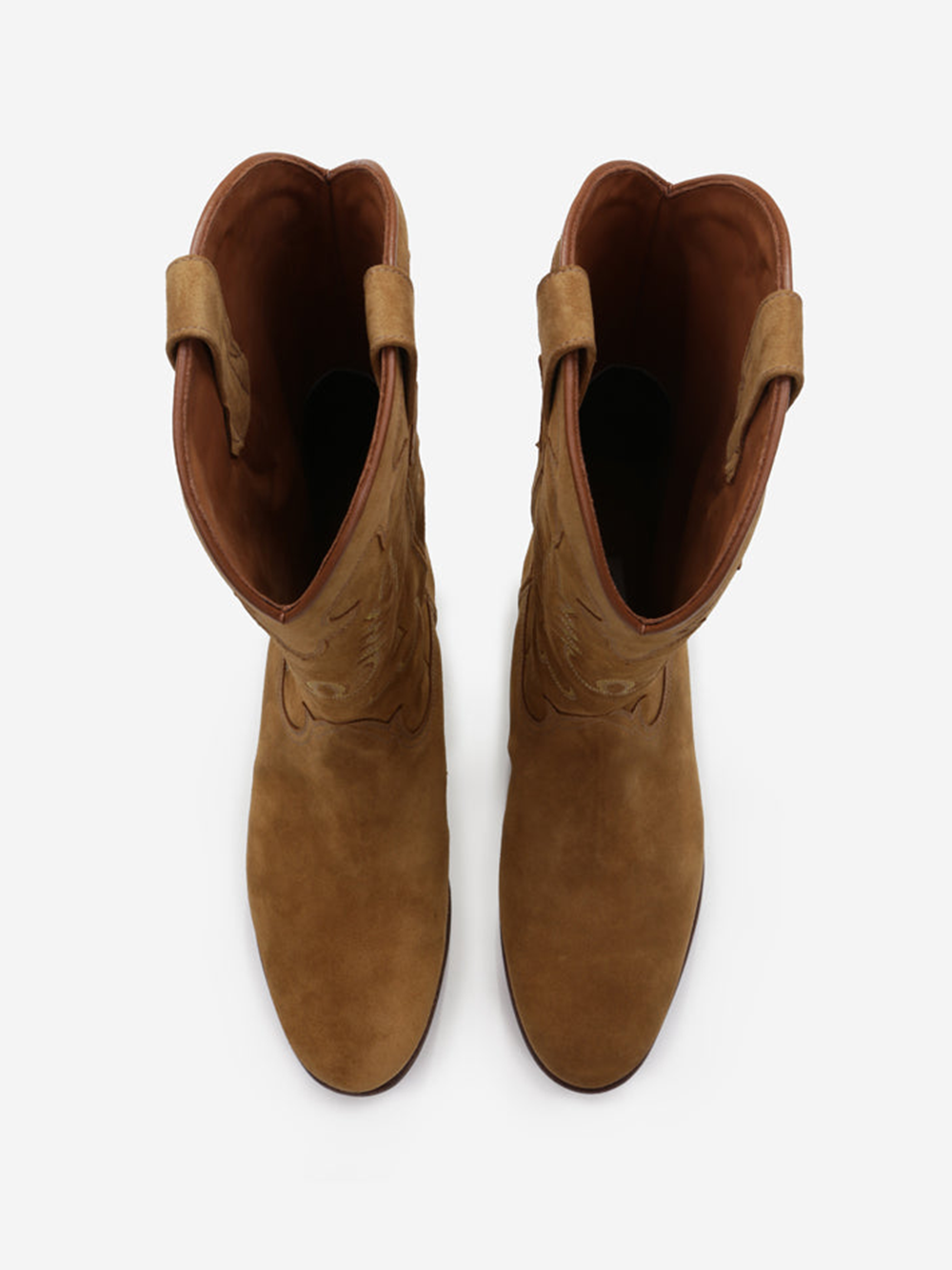 MIDNIGHT COWBOY BOOTS IN TAN SUEDE