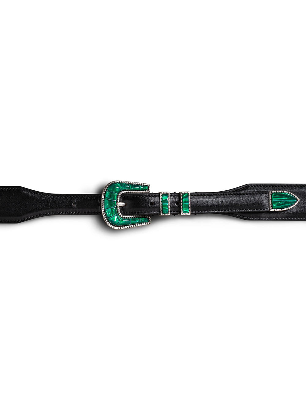 SMOOTH BLACK LEATHER BELT