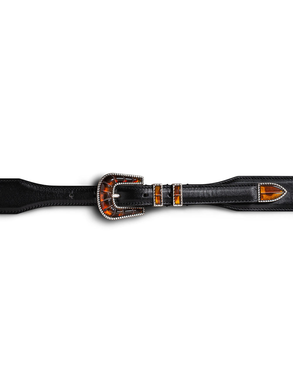 SMOOTH BLACK LEATHER BELT